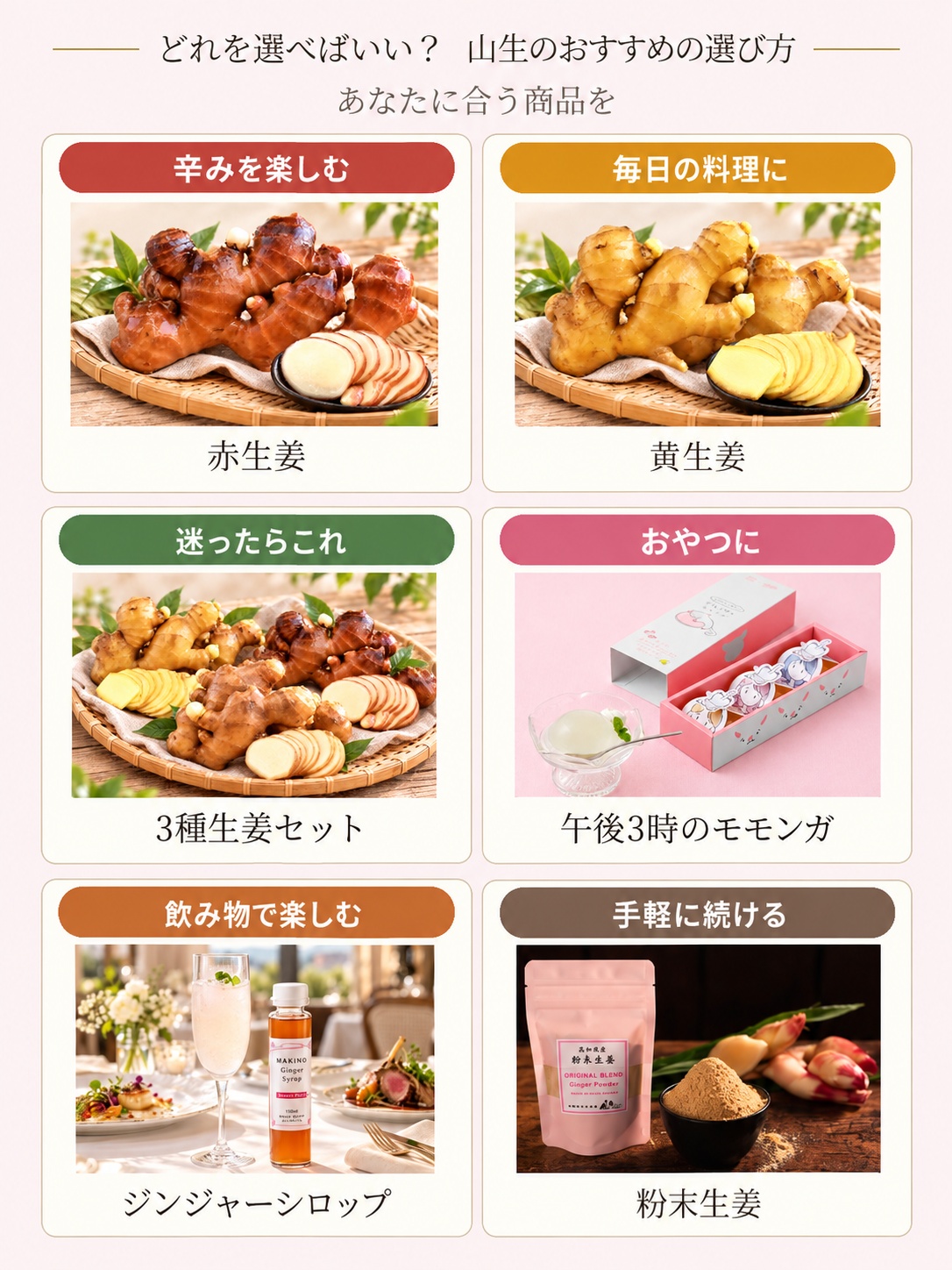 どれを選べばいい？ 山生のおすすめの選び方